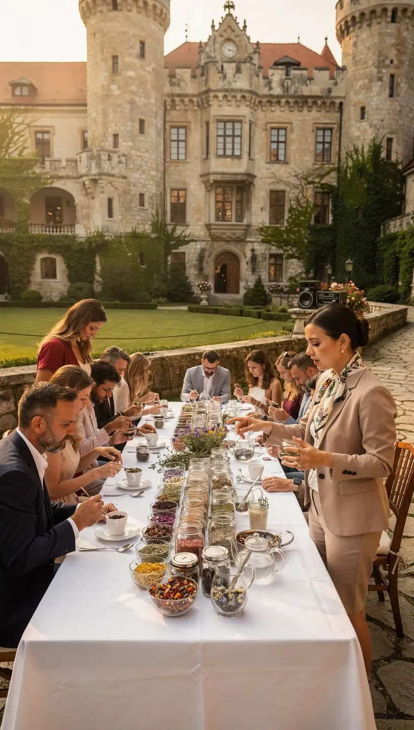 Friss mentaágak és citromszeletek egy teáskanálban.