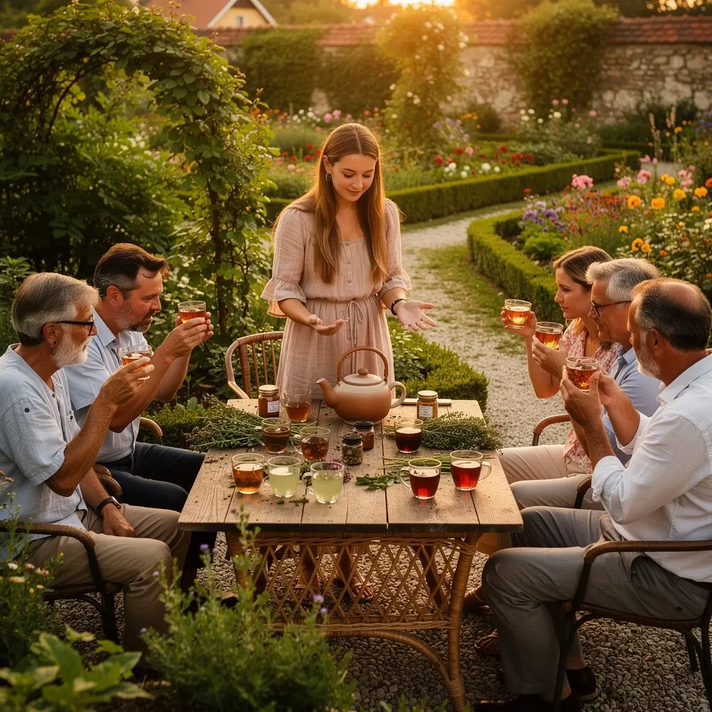 Teáscsésze mellett elhelyezett ízesített méz üvegben.